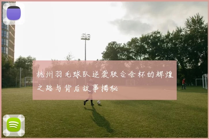 杭州羽毛球队逆袭联合会杯的辉煌之路与背后故事揭秘